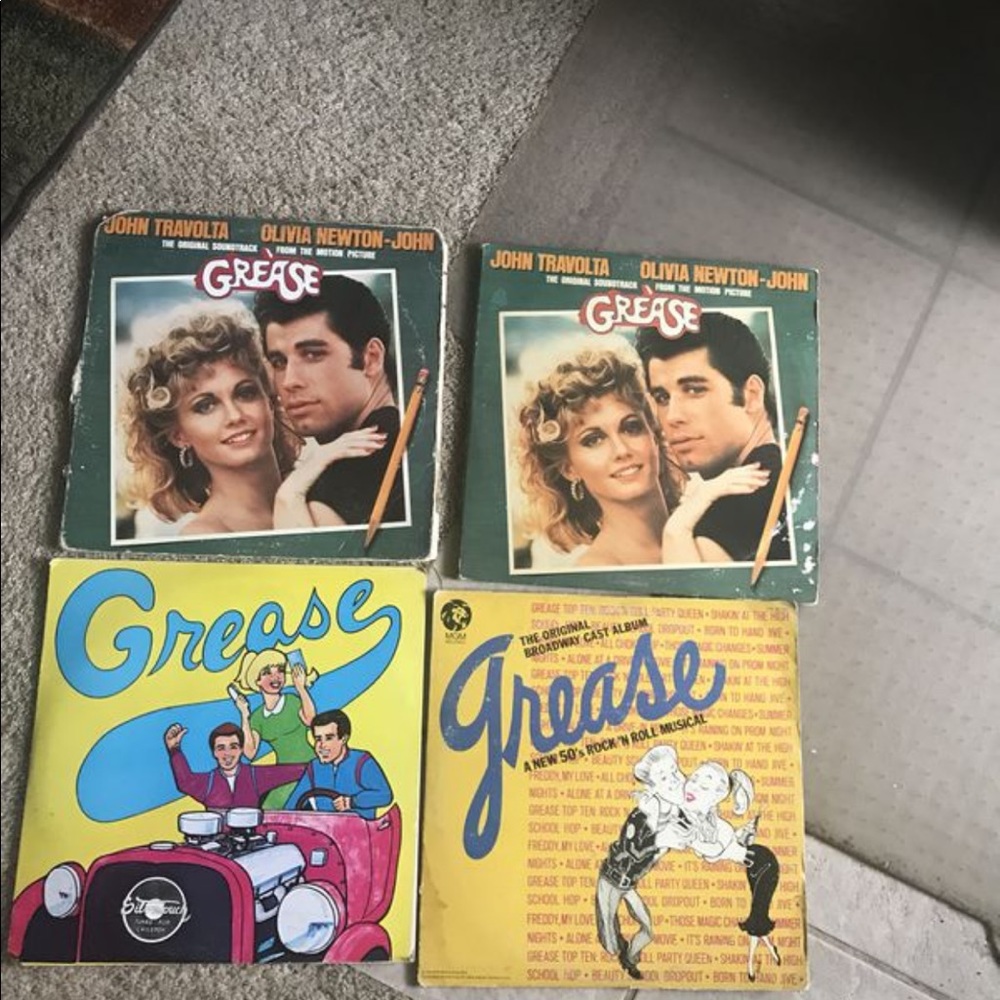 Vintage Grease movie albums lot